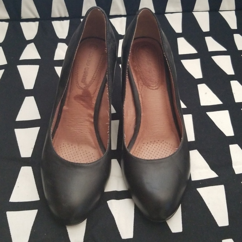 Black Leather Heels